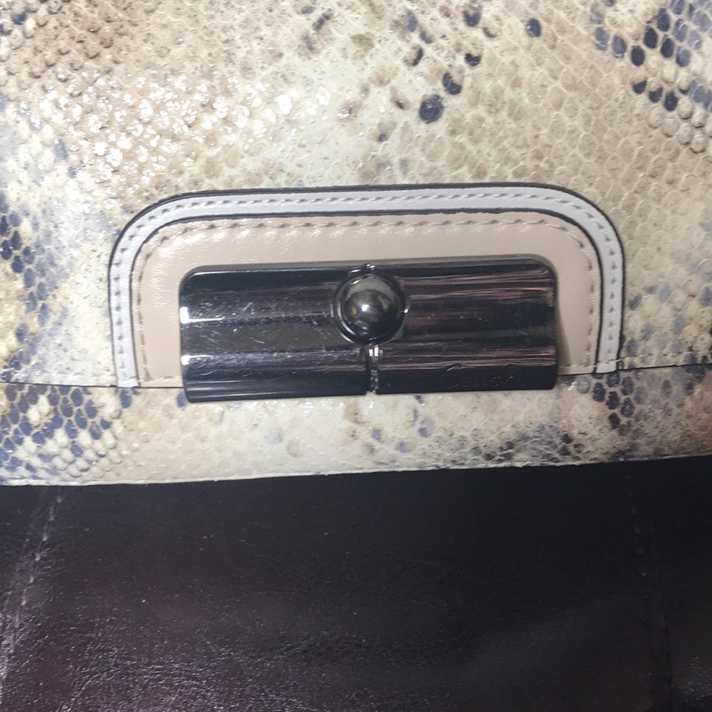 NWT COACH | Embossed Leather Python Shoulder Bag - Picture 3 of 8